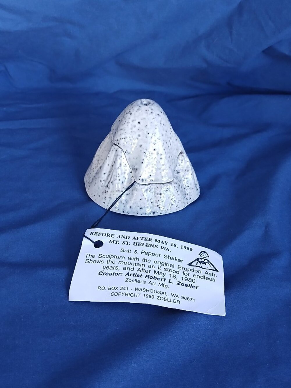 Vintage Zoeller Salt n Pepper Set Genuine Ash From Mt St Helens Eruption 1980